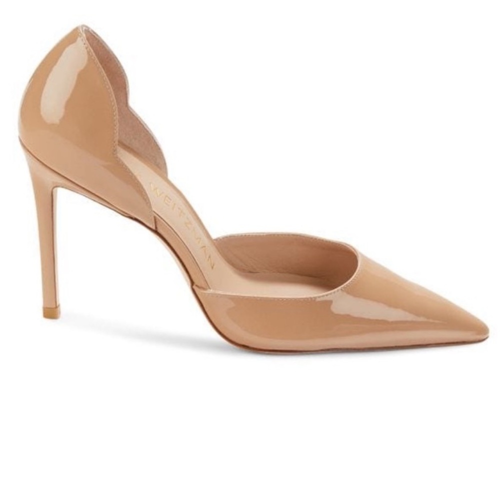Stuart Weitzman Nude Patent Leather Heels